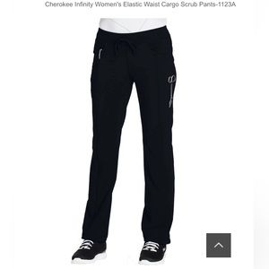 Cherokee Infinity Women’s Elastic Waist Cargo Scrub Pants